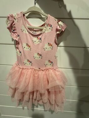 Posh Peanut Pink Hello Kitty Tulle Ruffle Dress 3t/4t